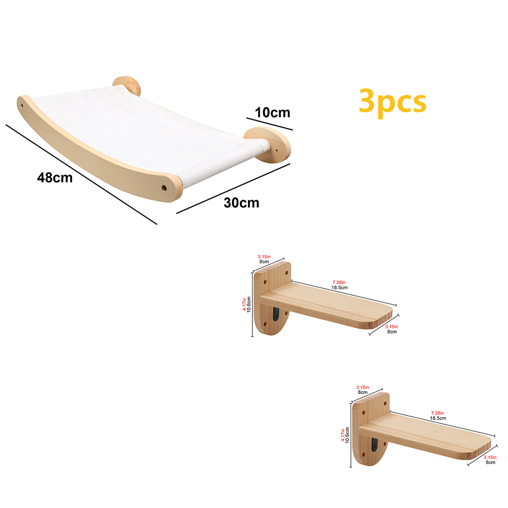 An der Wand montiertes Katzenkratzseil, Jute-Katzen-Kletterregale, springende Plattform und Pedal für Katzen, schlafende Katzenmöbel, Haustierspielzeug: Silber