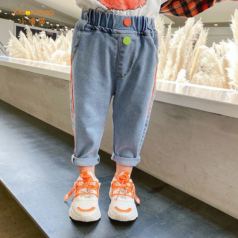 Småbørn pige denim baby pige jeans bukser jeans til piger børn bukser til piger børnetøj baby jeans