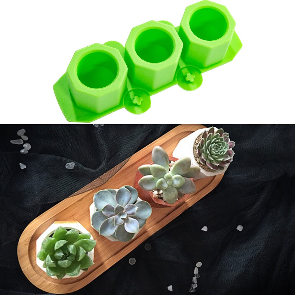 Silicone Pot de fleurs moule bricolage ciment Succulent Pot de fleur faisant moule manuel argile artisanat ciment Silicone béton bouteille moule