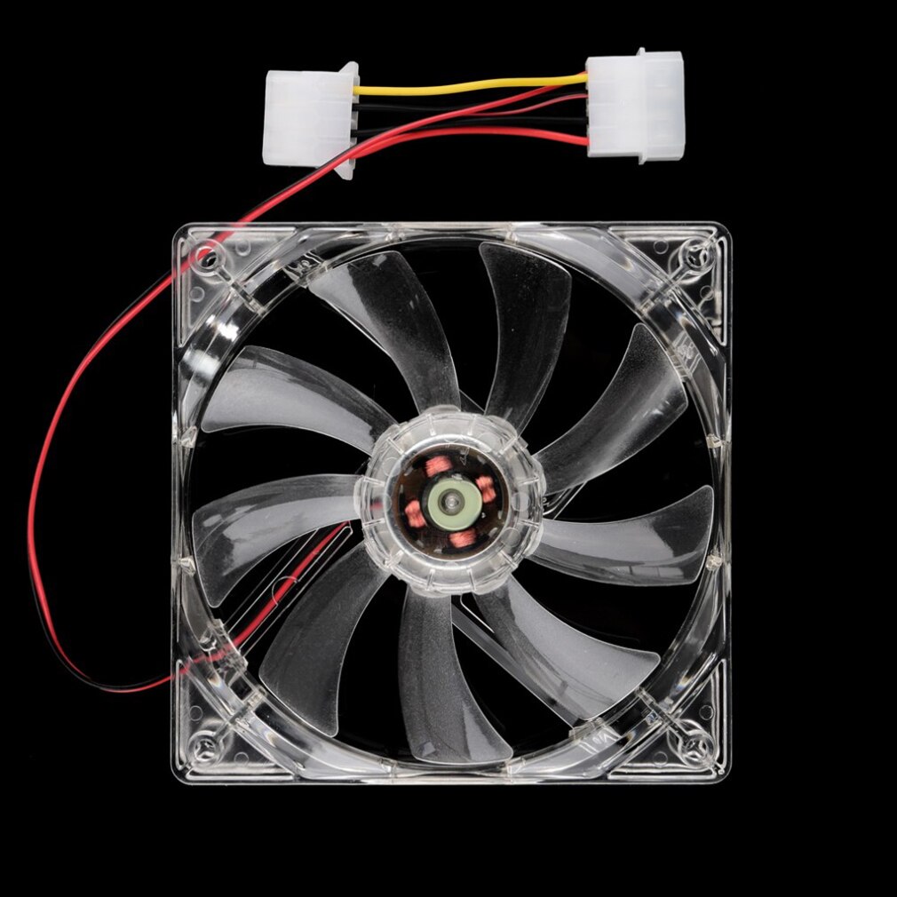 PC Computer Fan Quad 4 LED Light 120mm PC Computer Case Cooling Fan Mod Quiet Molex Connector Easy Installed Fan 12V