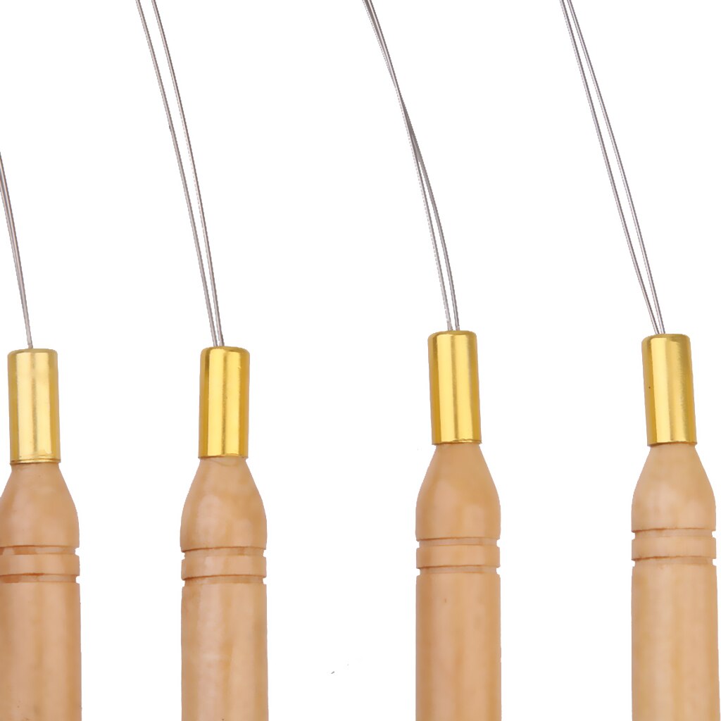 Herramienta enhebradora de agujas de tracción de bucle de extensión de cabello fino, 12 juegos, nueva