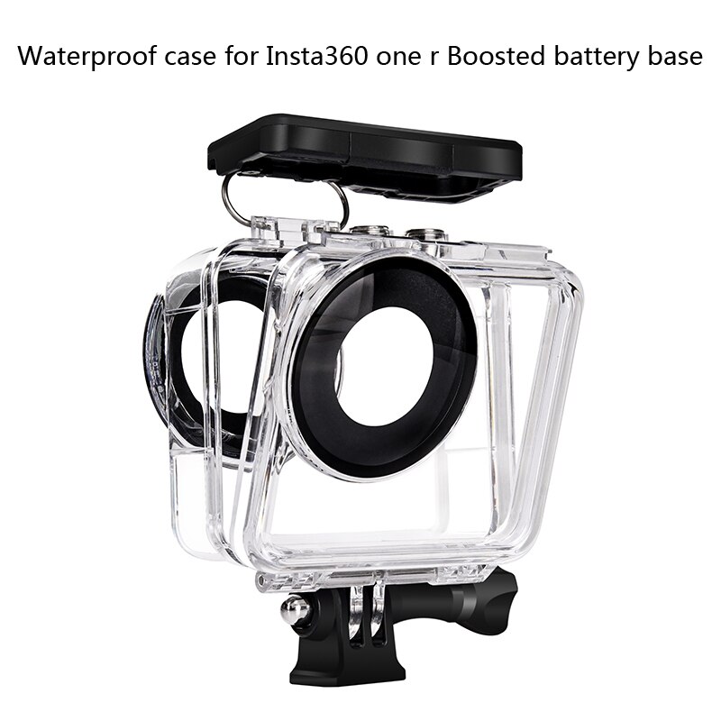 Waterproof case/protective mirror/frame suitable for insta360 one r Boosted battery base Edition Insta 360 Camera Accessories: waterproof case