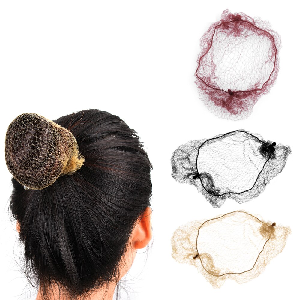 3 colors Invisible Hair Nets Fine Mesh Elastic Edge Hair Styling Tool Women for Ballet Snood Bun Cover