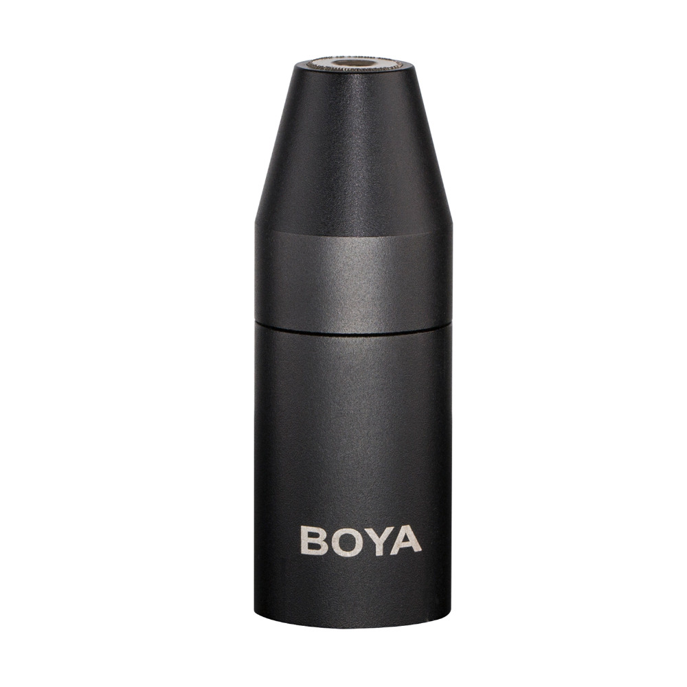 BOYA 35C-XLR 3.5mm (TRS) Mini-Jack Female Microphone Adapter to 3-pin XLR Male Connector for Sony Camcorders Recorders &amp; Mixers