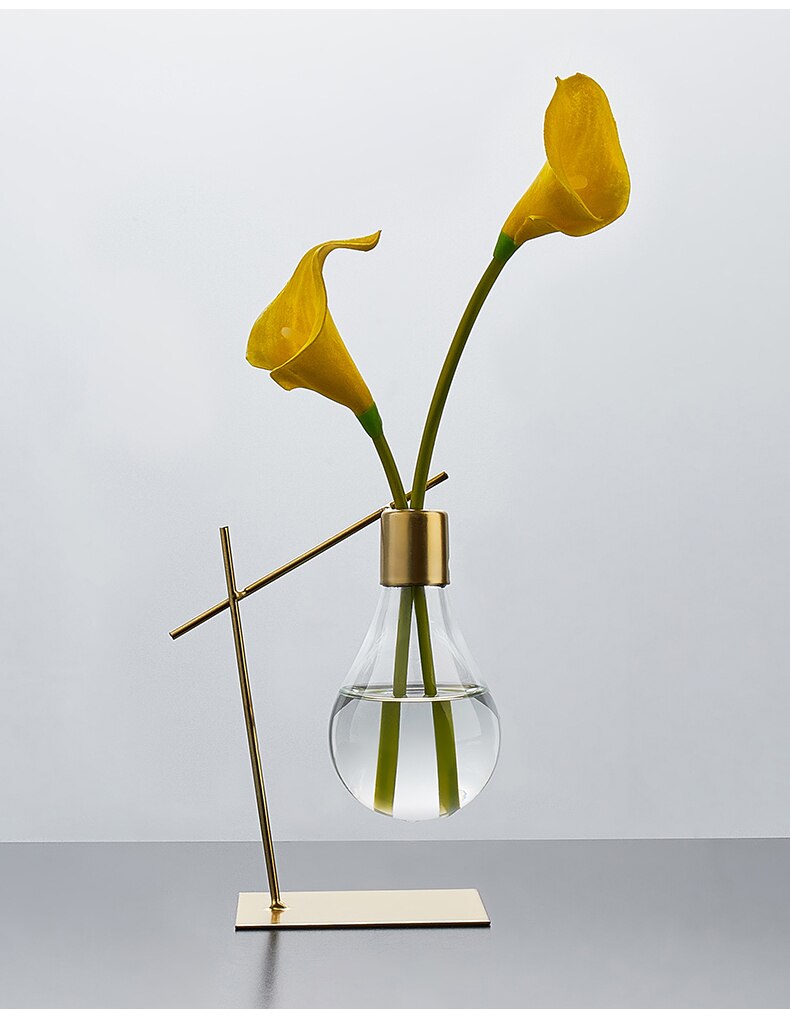 Dubbele rechte vaas - transparante glazen vaas - bloempot - woondecoratie - bol - hydrocultuur vaas - bruiloft woonaccessoires