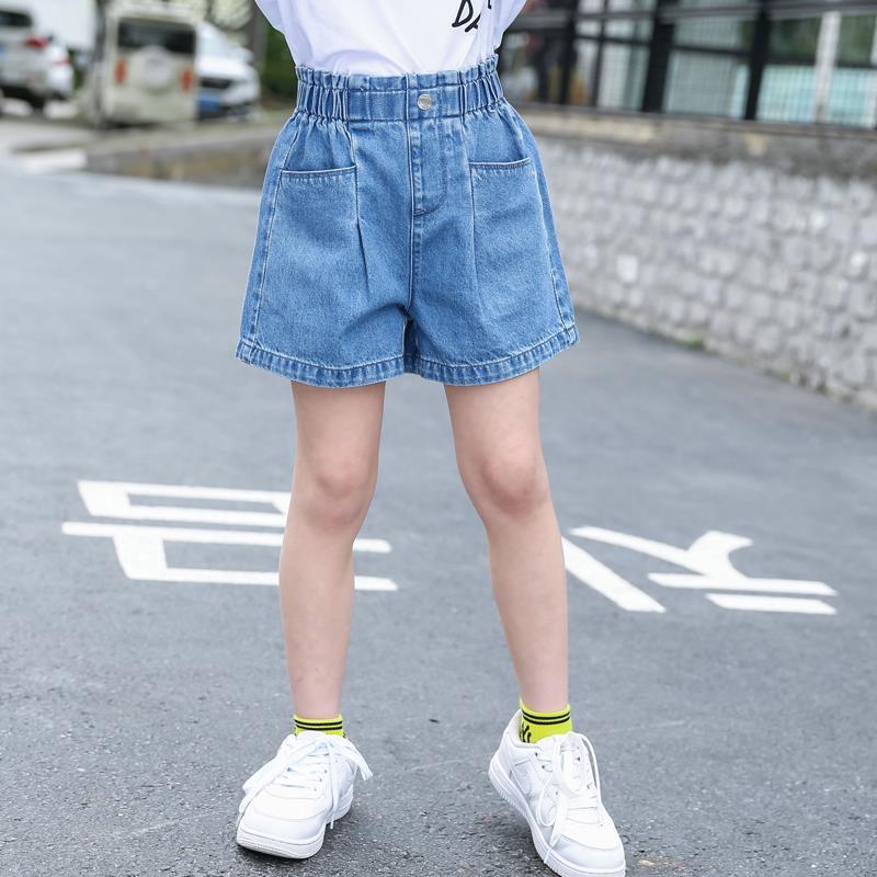2022 Summer Children Denim Shorts Cotton Kids Girls ShortShorts For Girls Kids Casual Jeans Shorts 4 6 8 10 12 14 Yers