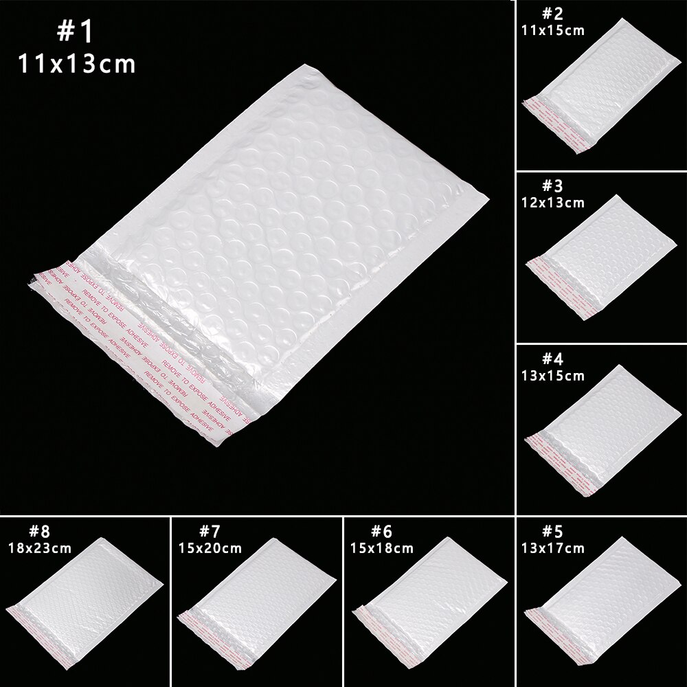 8 Maat 10 Stks/pak Van Verschillende Specificaties Wit Schuim Envelop Foam Folie Kantoor Verpakking Envelop Vochtwerende Trillingen Tas