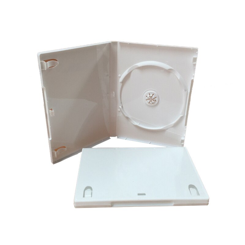 2PCS 1DVD White Soft Plastic Case 190X135X14mm Hold Insert / 1 Disc