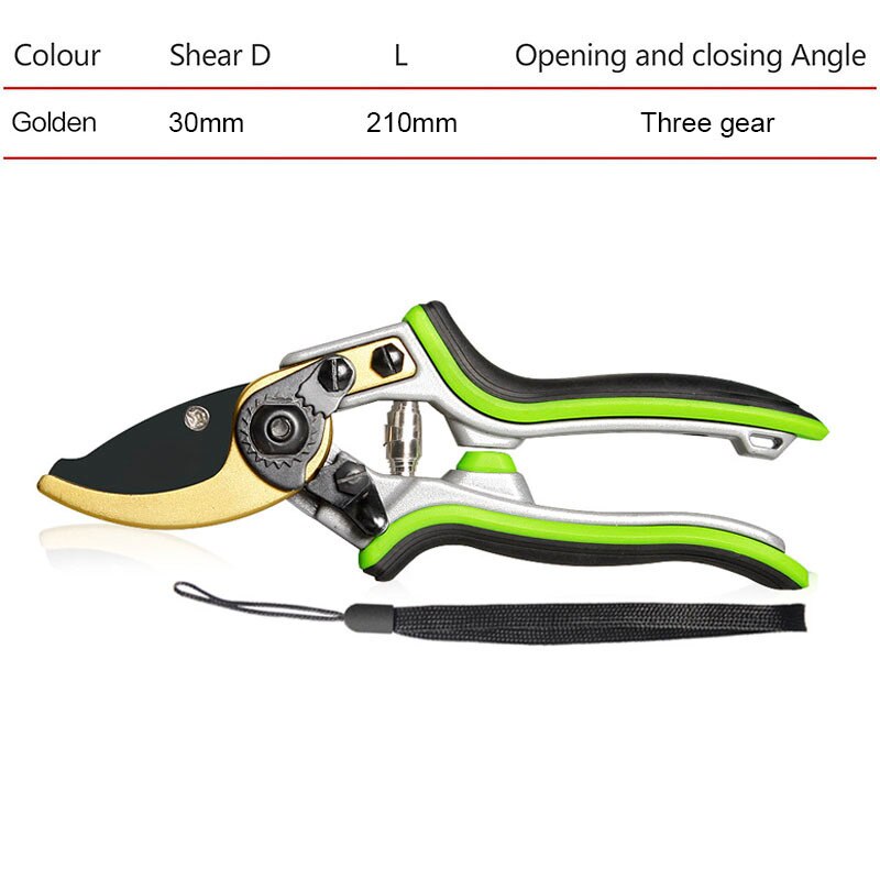 Gardening Pruning Shears Labor-saving Plant Trim Horticulture Hand Pruner Cut Secateur Shrub Garden Scissor Tool: Three gear