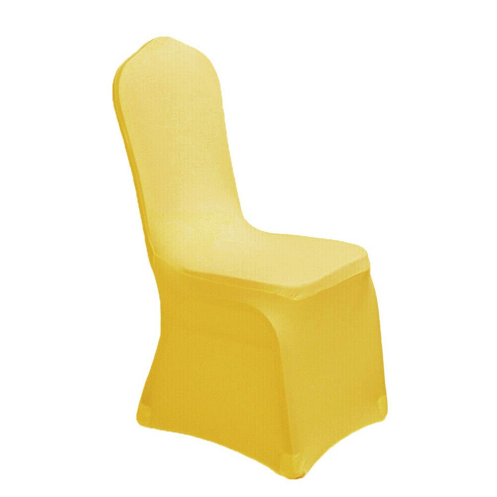 12 kleuren eetkamerstoelhoezen spandex slip cover stretch moderne bruiloft banket stoelhoes feeststoel keukenhoezen buiten: F