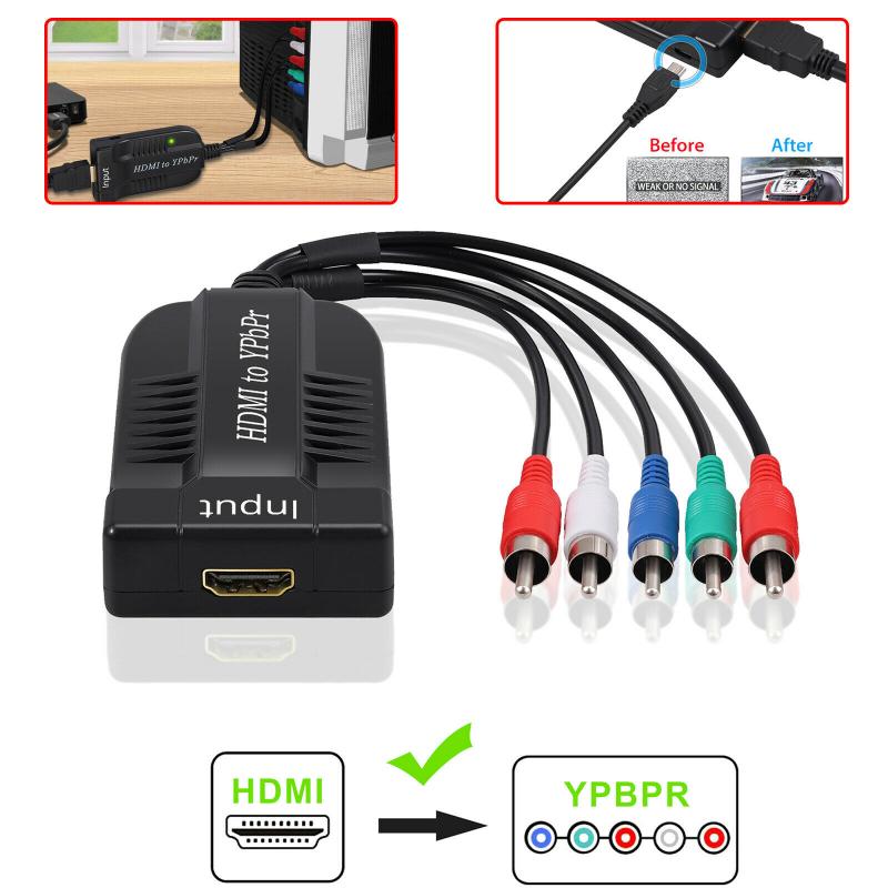1080p ypbpr naar hdmi component converter hdmi naar ypbpr component converter 4k video audio converter voor xbox/vcr/dvd