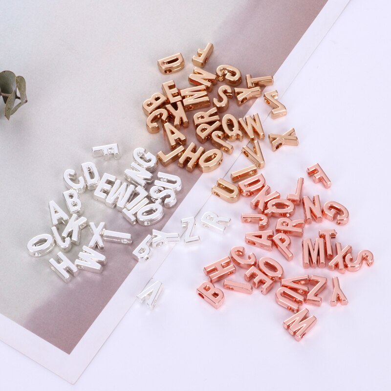 A--Z 26 English alphabet necklace jewelry letter accessories with perforated letters accessories girlfriends small persona