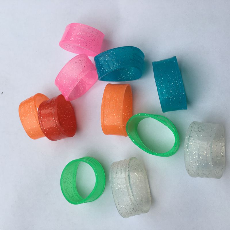 (10pcs/lot)Fluorescent Silicone grip ring,Tennis Racket,Tennis racquet,Racket overgrip sealing ring