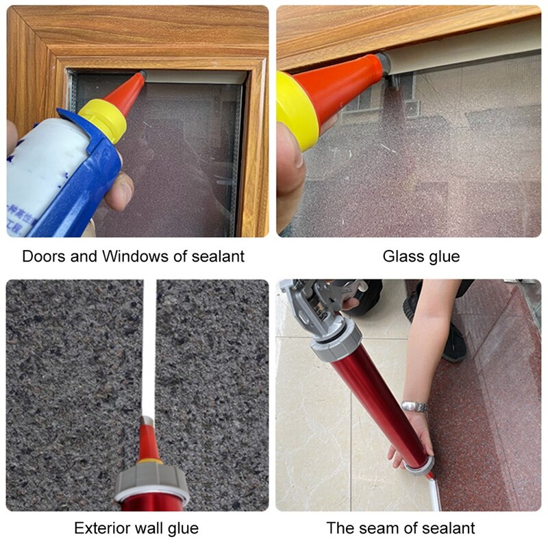 22 Pcs Stainless Steel Caulk Nozzle Applicator With Base Caulking Finisher Sealant Finishing Tool For Kitchen Bathroom