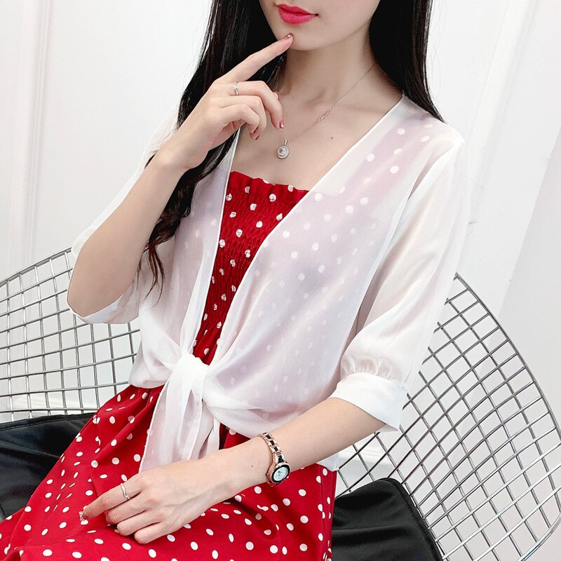 Bolero de encaje blanco y rojo para mujer, vestido de abierto, capa, encogimiento de hombros, cárdigan de gasa, chaqueta de boda, chales nupciales: White / XL
