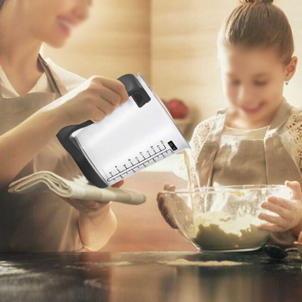 Digital Kitchen Electronic Measuring Cup Scale Household Jug Scales With LCD Display* Weight & Temperature Scale Inside Cup