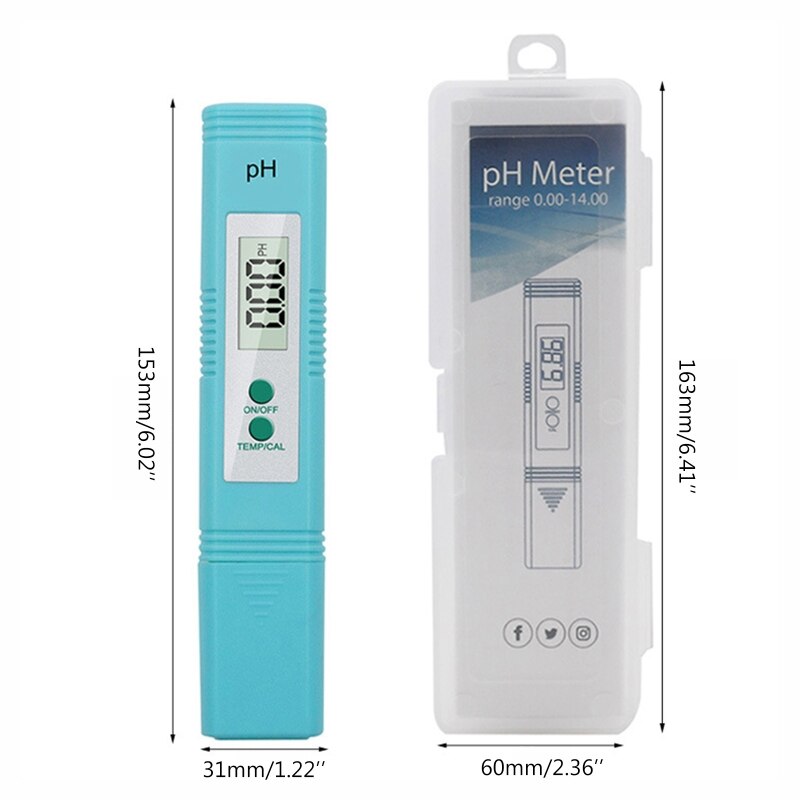 Numérique 0.0-14.0 PH mètre testeur de de l'eau 0.01PH précision pour poissons d'aquarium