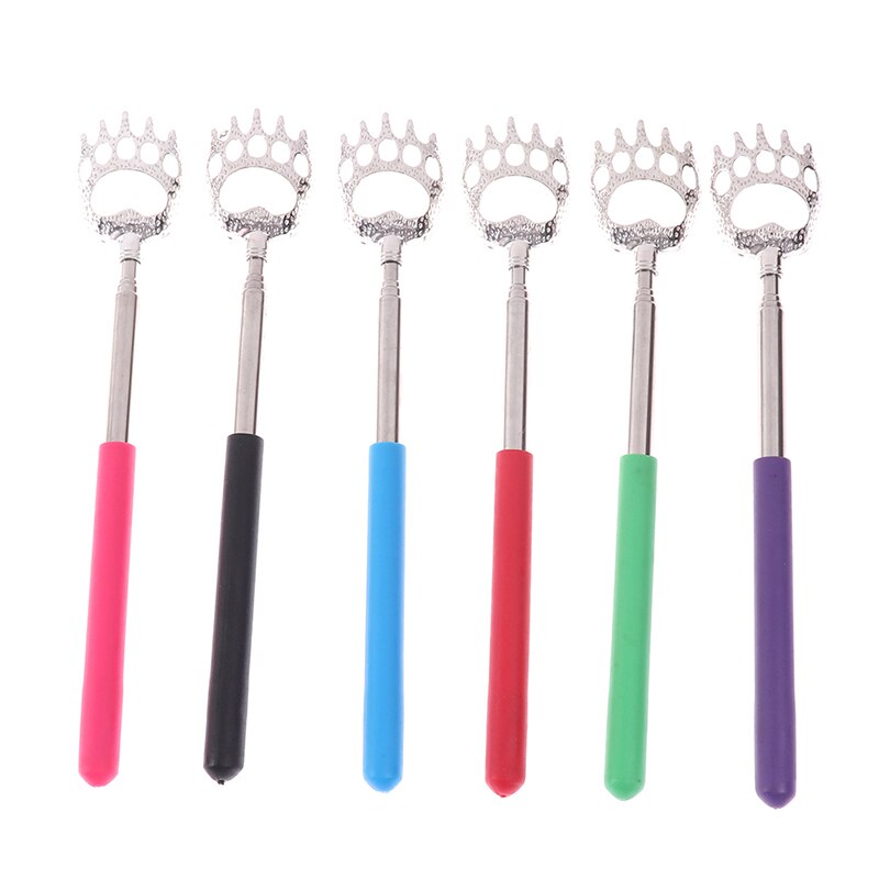 Handy Retractable Hand Grip Five-tooth Soft Massage Tools Back Scratcher Scratching Device For Elderly Hand Grip Relieve Itch