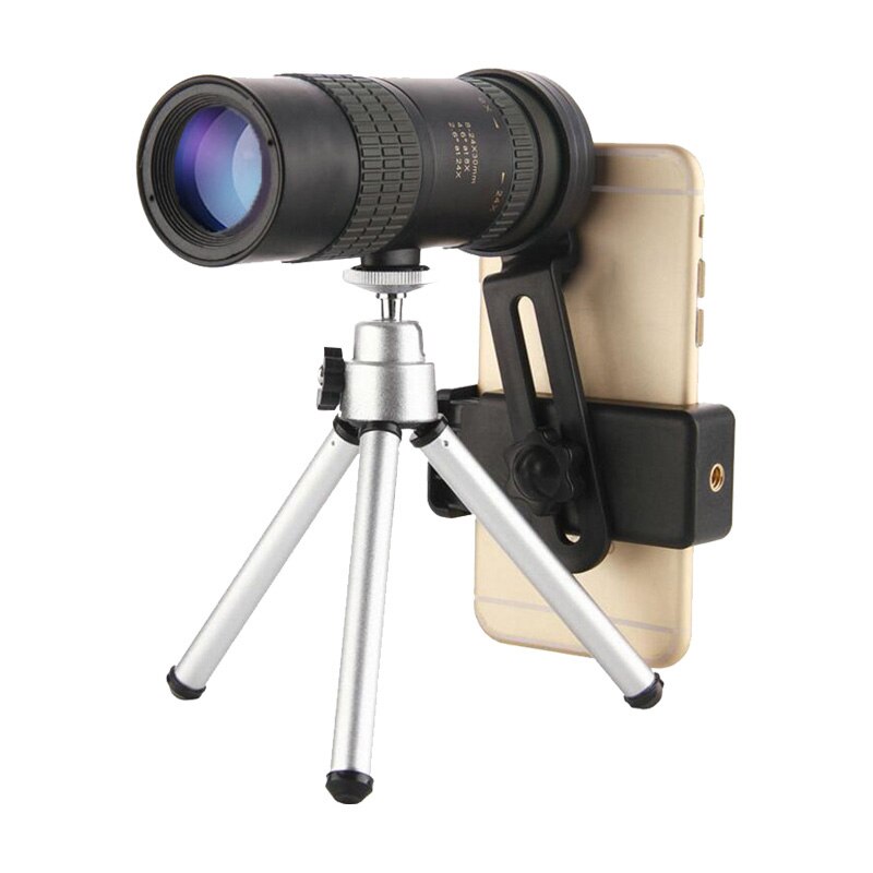 Téléobjectif grand Angle Portable 15mm Zoom 4K 10-300X40mm Super téléobjectif monoculaires avec prisme BAK4 pour téléphones mobiles: Default Title