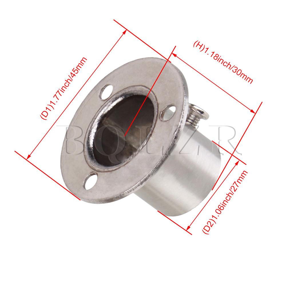 BQLZR 2x 22mm Stainless Steel Pipe Flange Socket Rod Holder Fitting Bracket Hardware