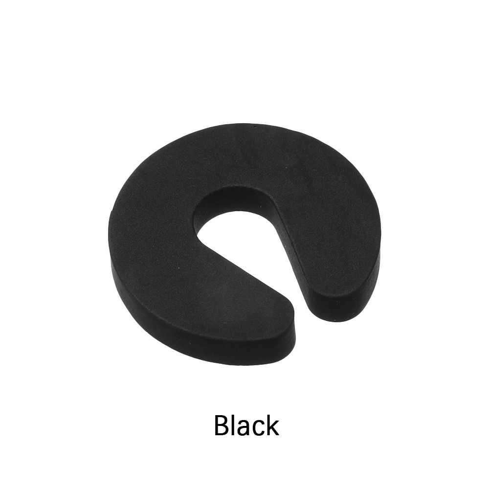 4PCS Soft Foam Door Stopper Baby Kids Safety Guard Finger Protector Home Kitchen Bedroom Security Door Clip: Black