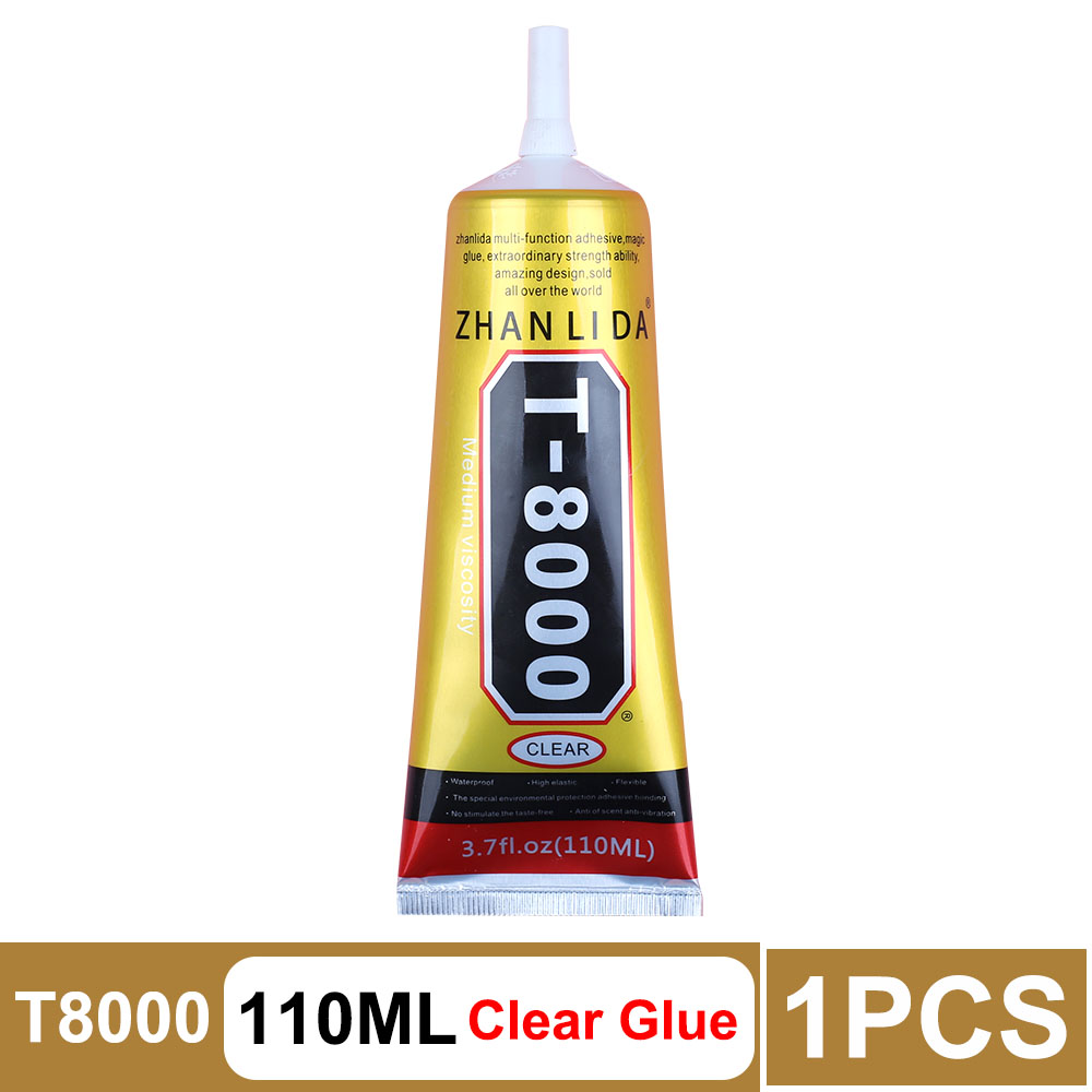15/50/110ML Trasparente T8000 Colla Trasparente Riparazione Del Telefono Gioielli Artigianali in Fibra Componente Elettronico Contatto Adesivo T-8000 Sigillante: Colorato