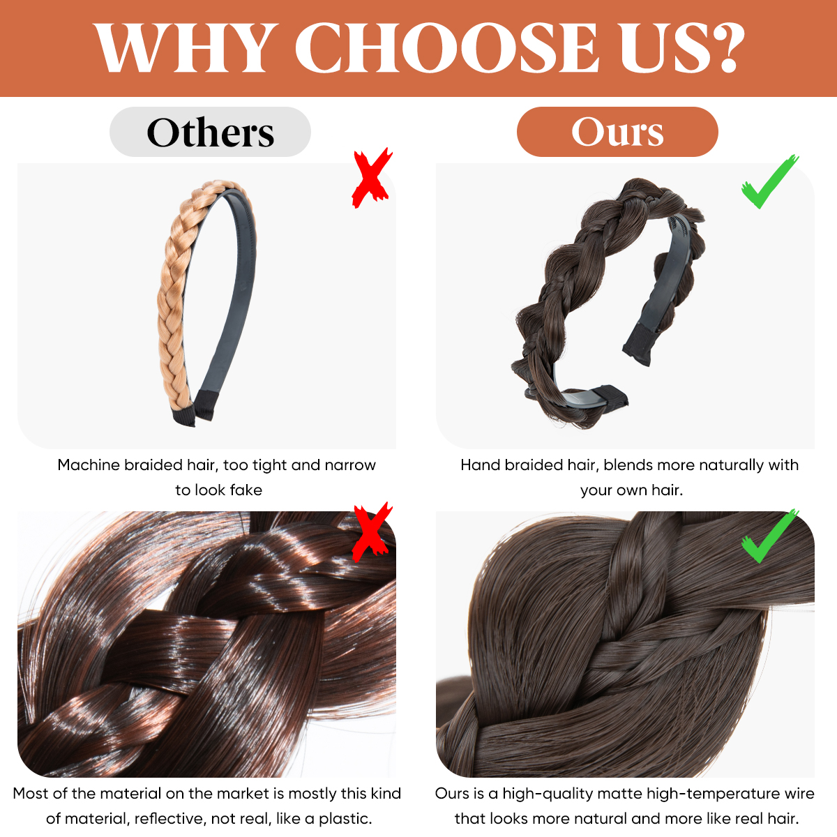 Diadema trenzada de mariposa sintética hecha a mano para mujer, cinturón para el cabello, diadema trenzada de estilo bohemio, postizos de peinado, H26