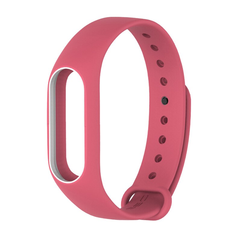 Mijobs Mi Band 2 Strap Silicone Bracelet Wristband Smart Band Accessories wrist mi band2 black Strap for Xiaomi mi band 2 Strap: Pink White