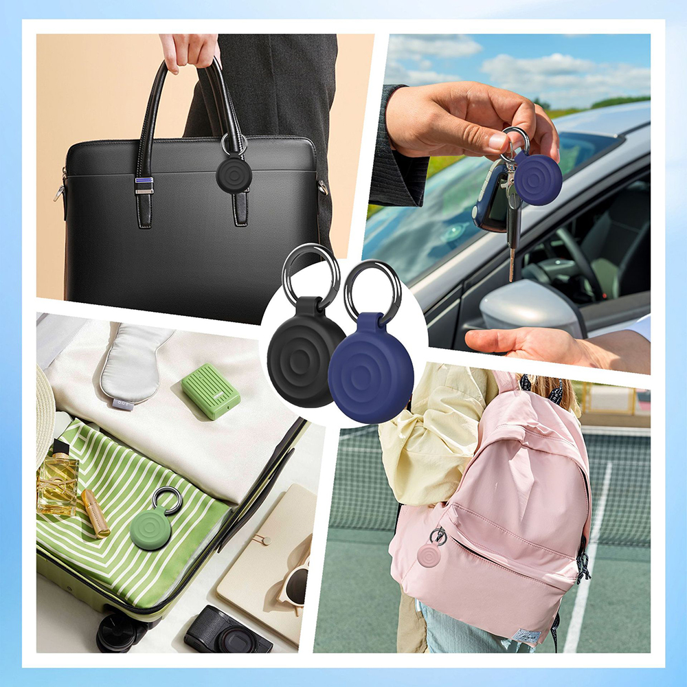 Silicone Keychain for Apple Airtags Case Protective Cover 360° Waterproof Airtag Holder Item Find Tracker Accessories