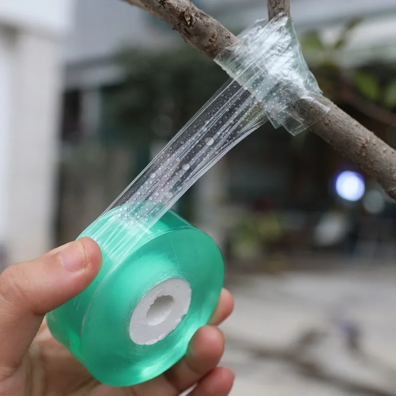 Cinta de injerto de PE de 100/500m, película autoadhesiva estirable, rollo de cinta para árboles de jardín, plantas, plántulas, vid, tomate, accesorios de injerto
