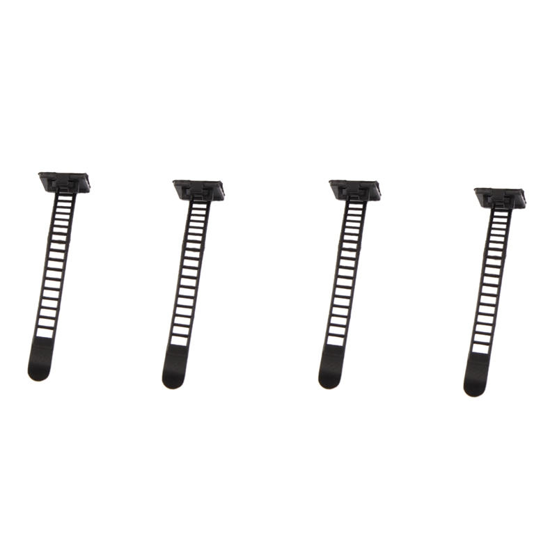 60Pcs Black Sticky Adjustable Wire Ties Cable Clips Clamp Plastic Self Adhesive Cable Ties Fix Holder Clips
