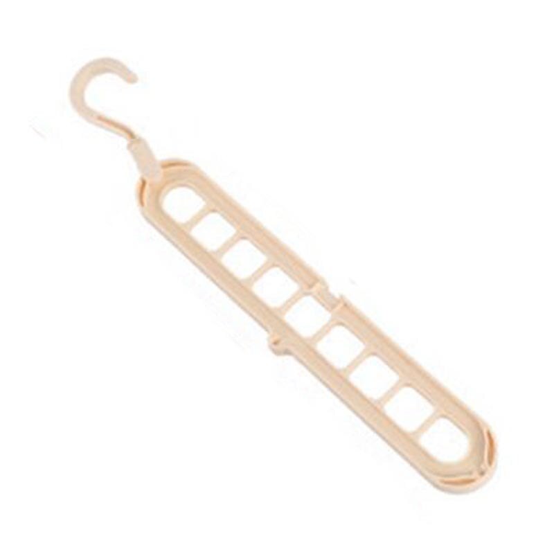 Perchas mágicas de múltiples Compatibilidad de puertos para ropa, tendedero multifunción, estante de ropa de plástico, colgador de secado, colgadores de almacenamiento: Beige