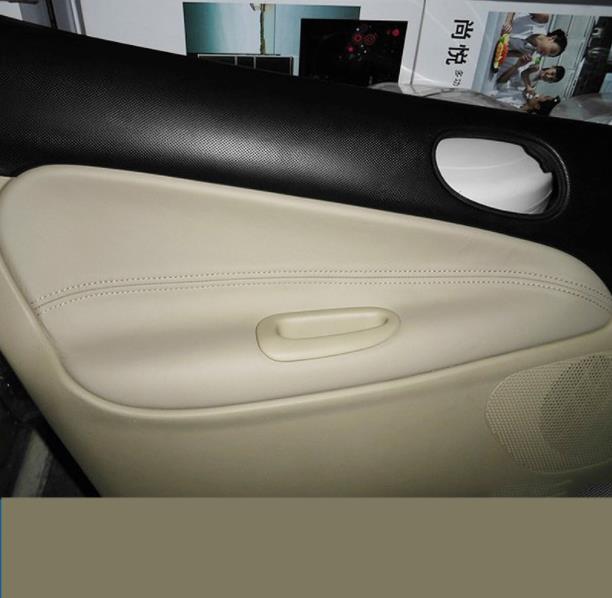 4 stuks microvezel voor- en achterdeurpanelen armsteun lederen hoes beschermlijst voor peugeot 206 207 / citroen  c2