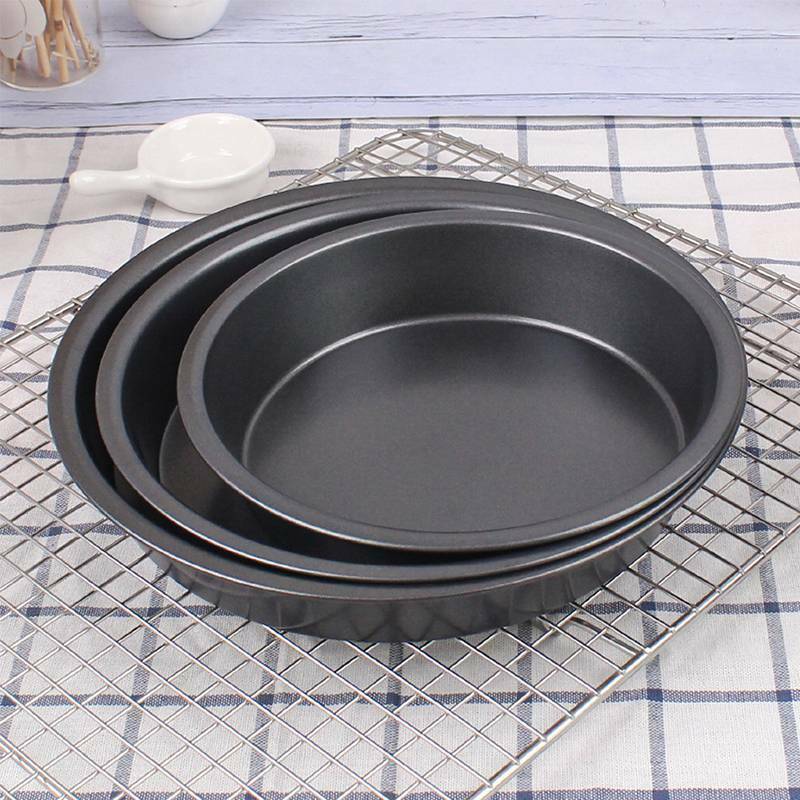 6-10" Non Stick Pizza Tray Carbon Steel Baking Round Oven Plate Pizza Pan Plate