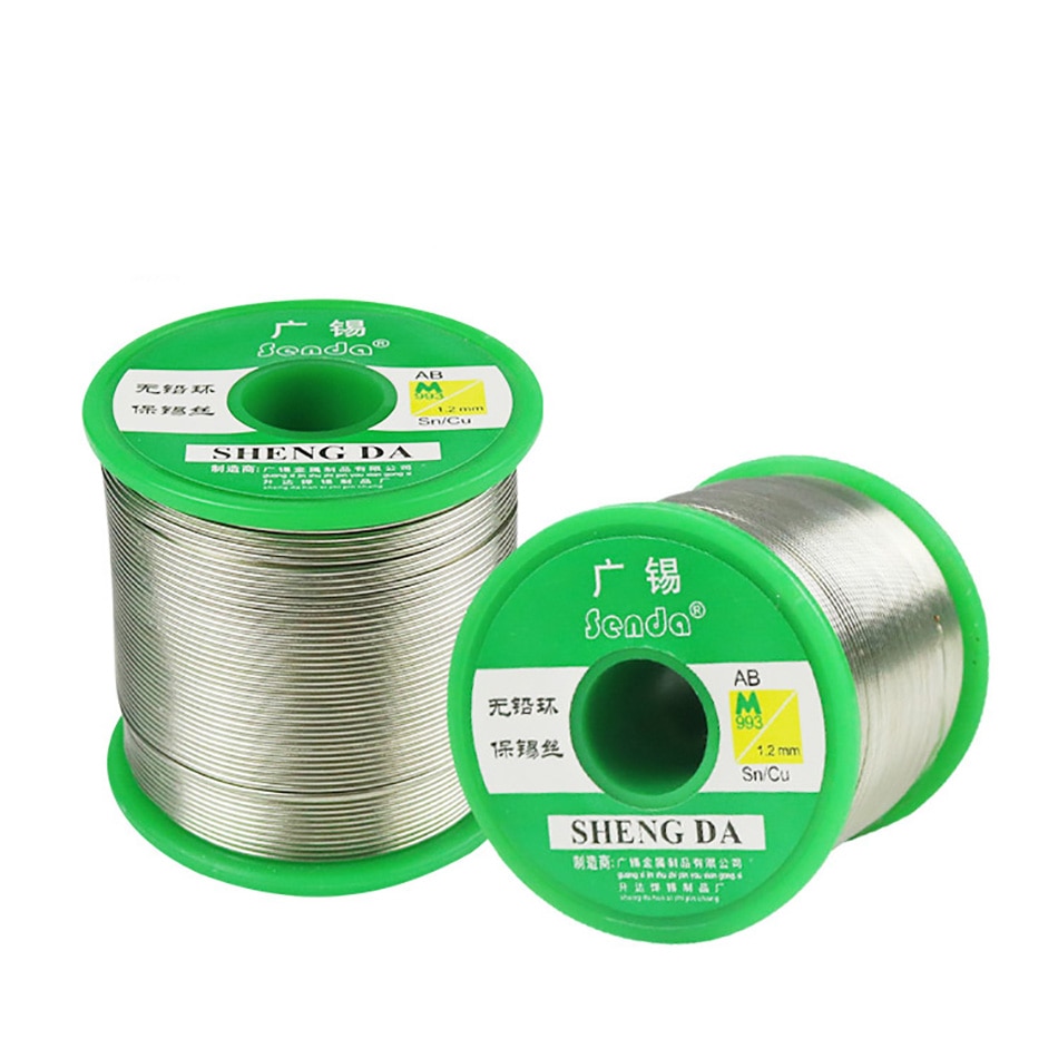 Alambre de estaño para soldadura sin plomo, núcleo de colofonia sin plomo 800 Sn 0,8 Cu para soldadura eléctrica RoHs, 1,0g, 99.3%-0.7% mm