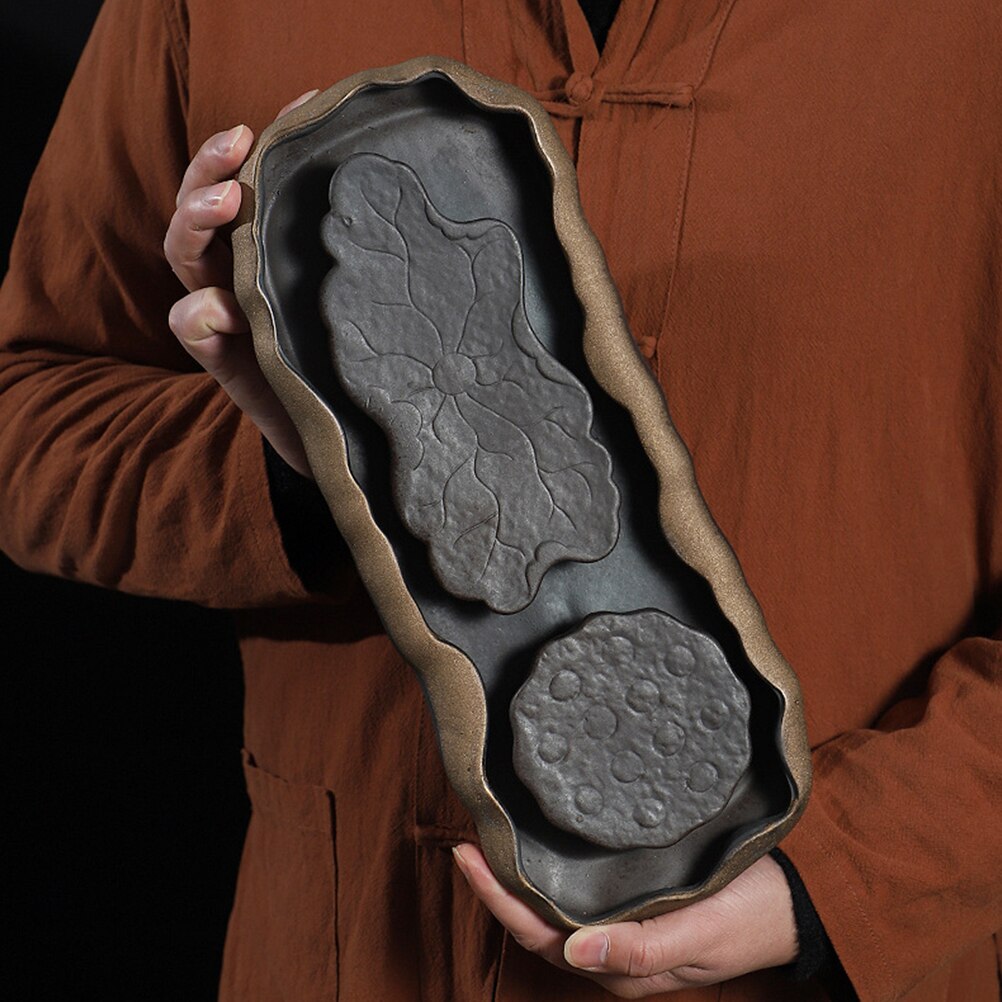 Tea Tray Ceramic Vintage Teapot Mat Teapot Holder Tea Table Tea Ceremony Tray Kung Fu Teaware