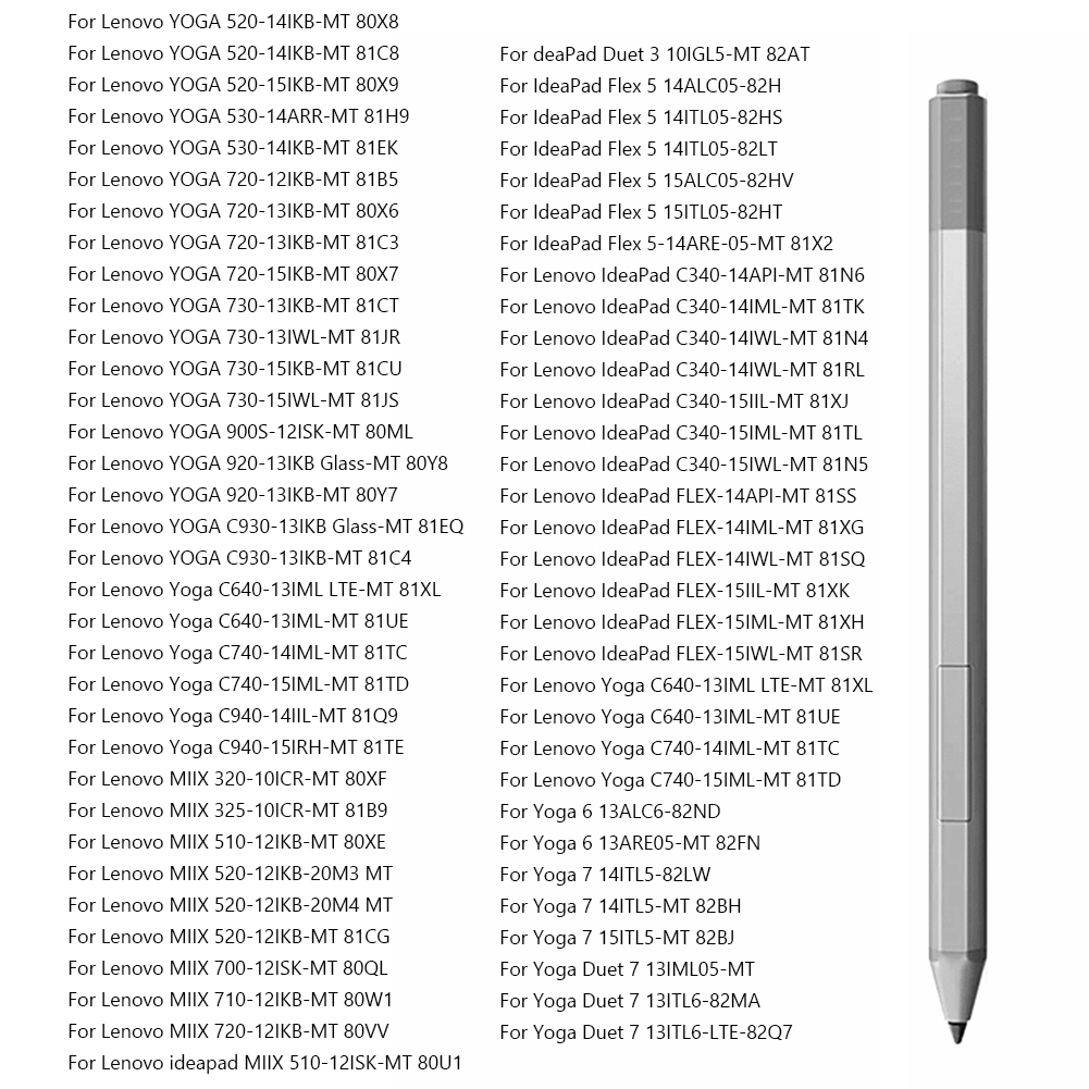 Lápiz óptico activo, lápiz táctil Compatible con Bluetooth para tableta Lenovo Yoga 520 530 720 C730 920 C940 para IdeaPad Flex 5