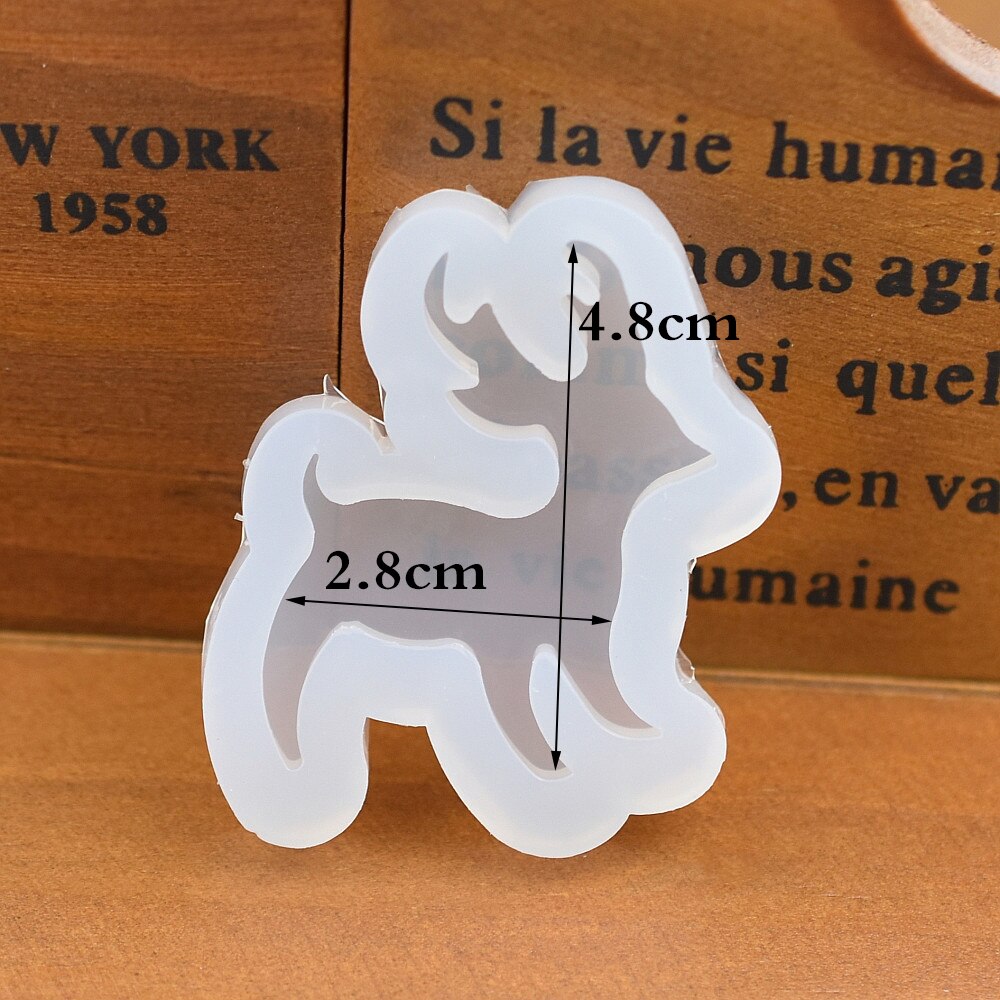 Molde de silicona para joyería árbol de Navidad ciervo Snowma encantos colgante resina silicona molde hecho a mano herramienta Moldes de resina epoxi