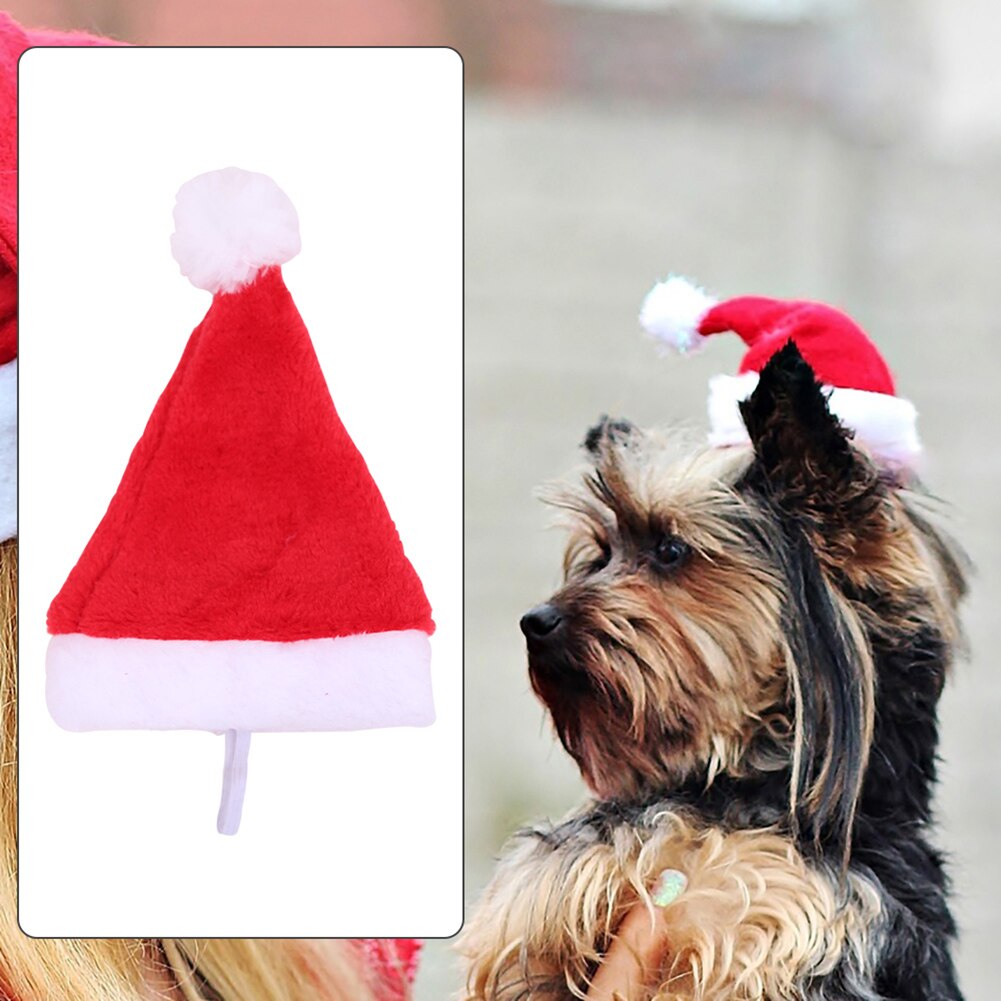 Kerstvakantie Kostuum Pluche Hond Santa Hoed Feestartikelen Decor Xmas