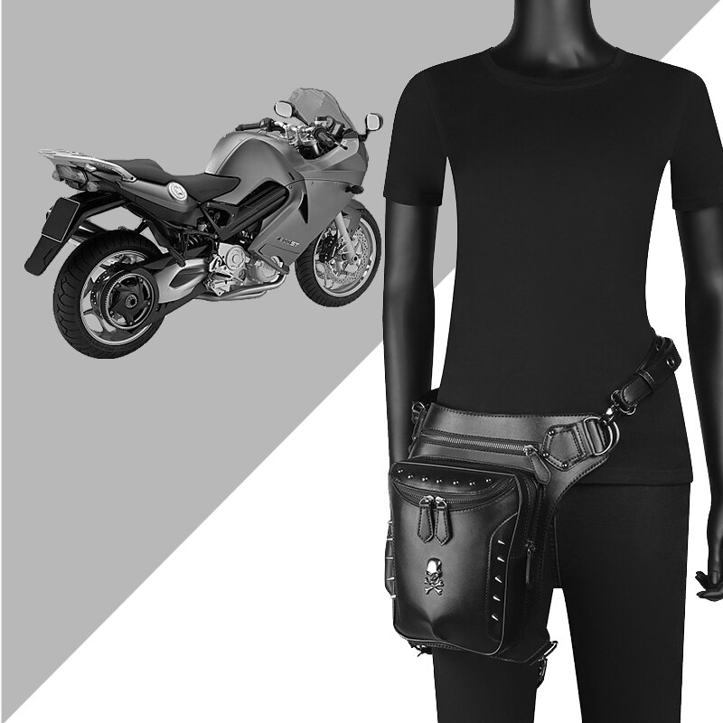 Bolsos Steampunk para pierna y cintura, bolsos de piel para motocicleta, para hombre y mujer, estilo victoriano, bolsas para cadera y cinturón, bolsas de mensajero