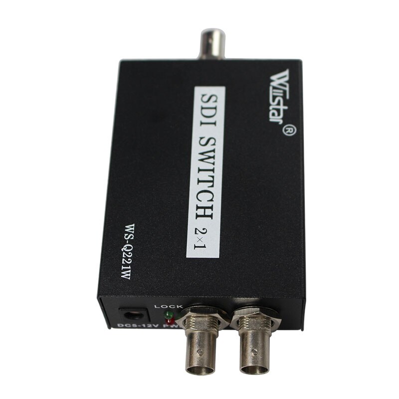 wiistar SDI Switcher 2x1 HUB SDI Intelligent Switch Extender 2 To 1 Converter for 3G HD SD Monitor Security Camera CCTV