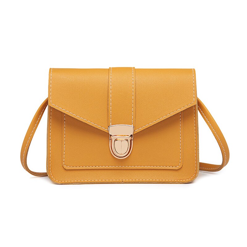 Women Crossbody Buckle Bags Female Small Solid Color Messenger Shoulder Bag B88