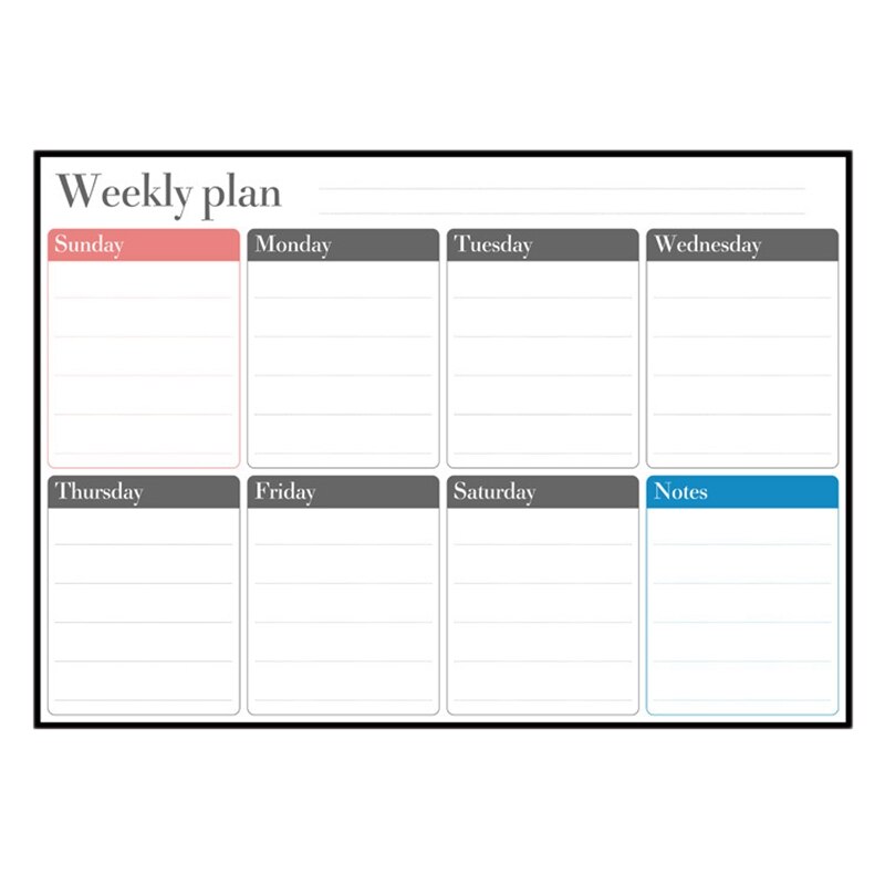 Planner Schema Uitwisbare Whiteboard Dry Erase Board Netten Koelk... – Vicedeal