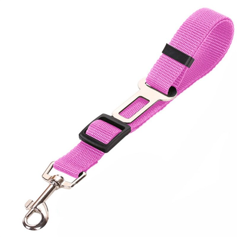 Huisdier Autostoel Riemen Harnas Voertuig 1Pc Puppy Beschermende Riem Verstelbare Leider Clip Hond Levert Veiligheid Training Product Kraag: Pink