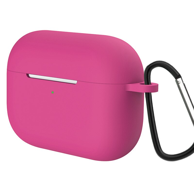 10 stk/parti silikone etui til airpods pro taske til apple airpods pro cover cover øretelefon cover til air pods pro 3: Rosenrød