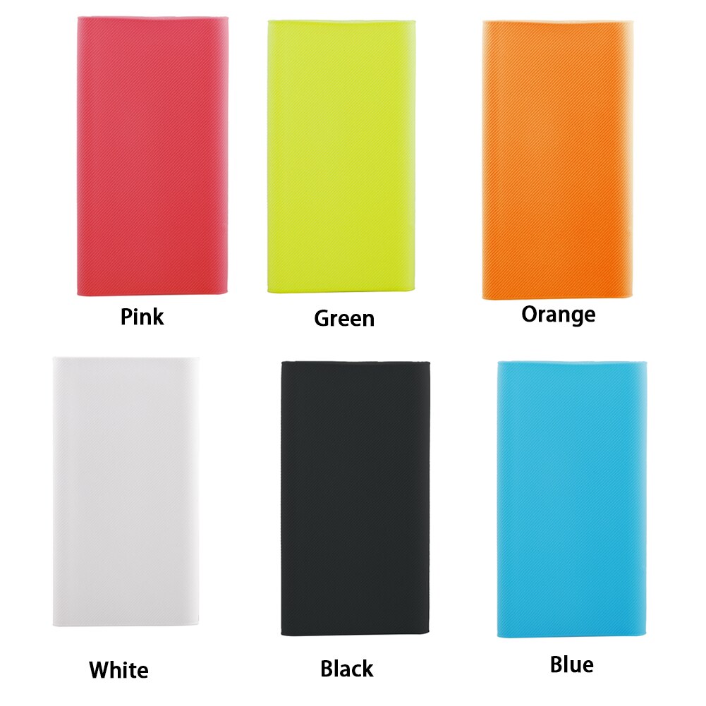 Portable Silicone Power Bank Case External Battery Cover for 10000mAh Xiaomi Power Bank