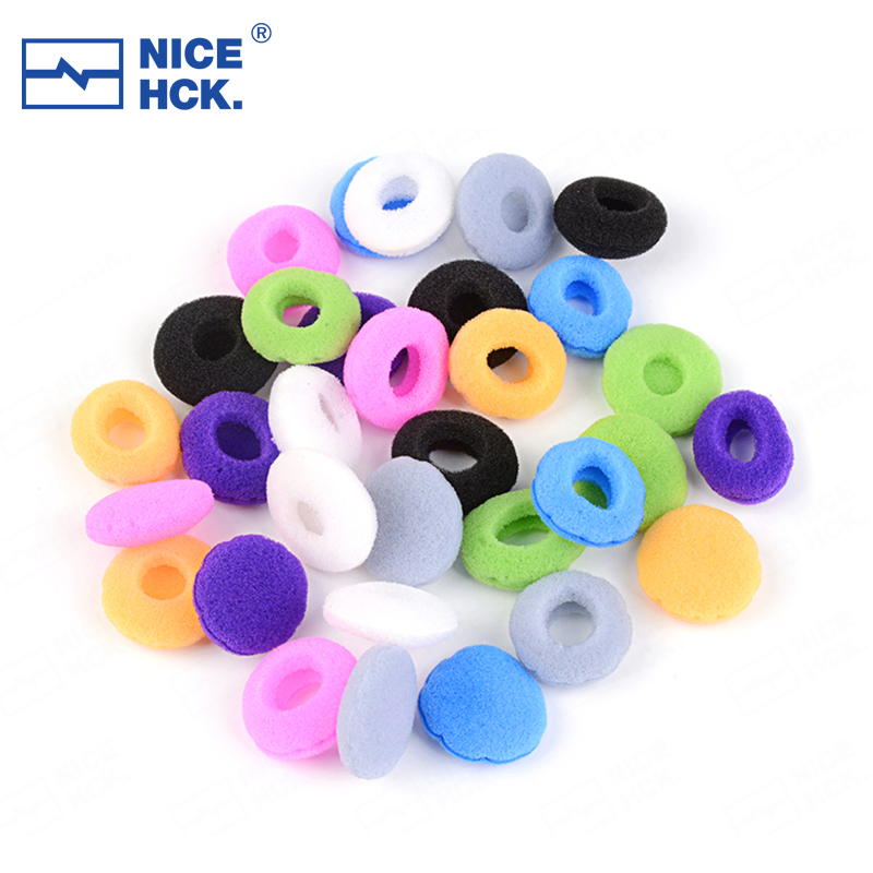 NICEHCK 12/24 paar oordopjes speciale hoge elastische schuim oortelefoonhoezen donut en volledig schuimkussen zacht vervangen spons oorkussens