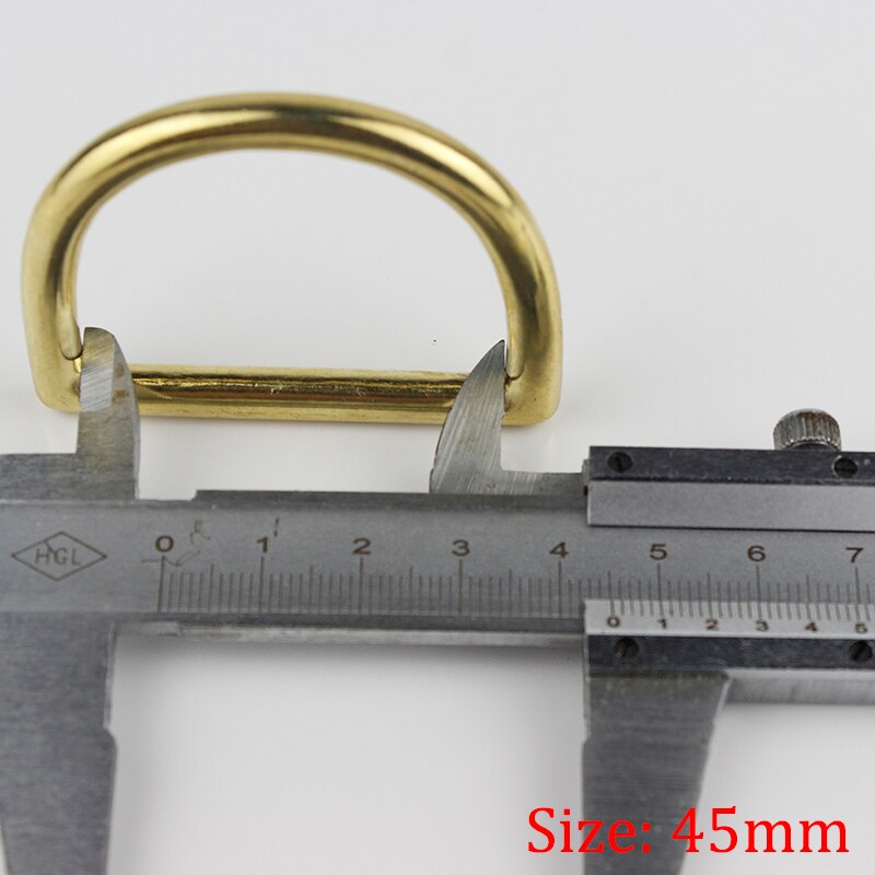 Solid brass cast rigging D ring saddle pet dog collar strap webbing harness Dee ring Leather craft bag luggage hardware acce: Inner width 45mm