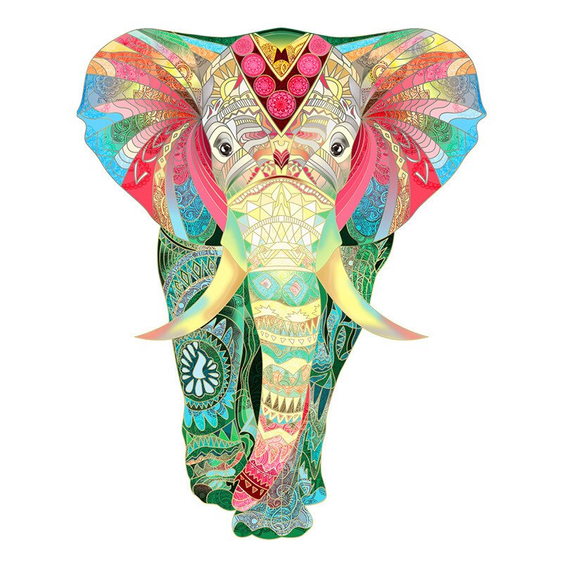 Puzzle en bois de terre de grande taille A3, irrégulier, Animal, Unique, pour adultes et enfants, 300 pièces: vert clair