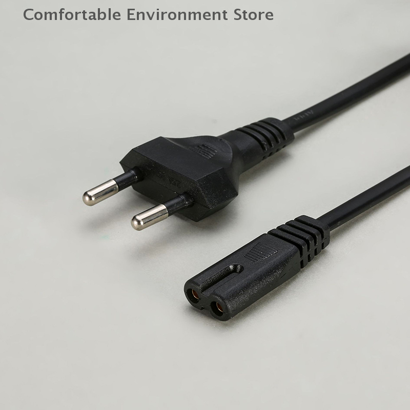 0.6m eu-skjøteledning strømkabel 8 europlugg ac-kabel til tv-skjerm strømforsyninger